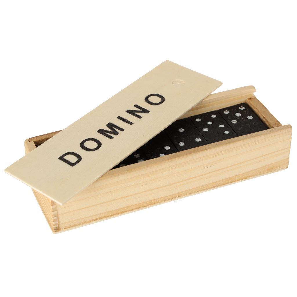 Klasyczne Domino Drewniane w Pudełku Tradycyjne Super Prezent