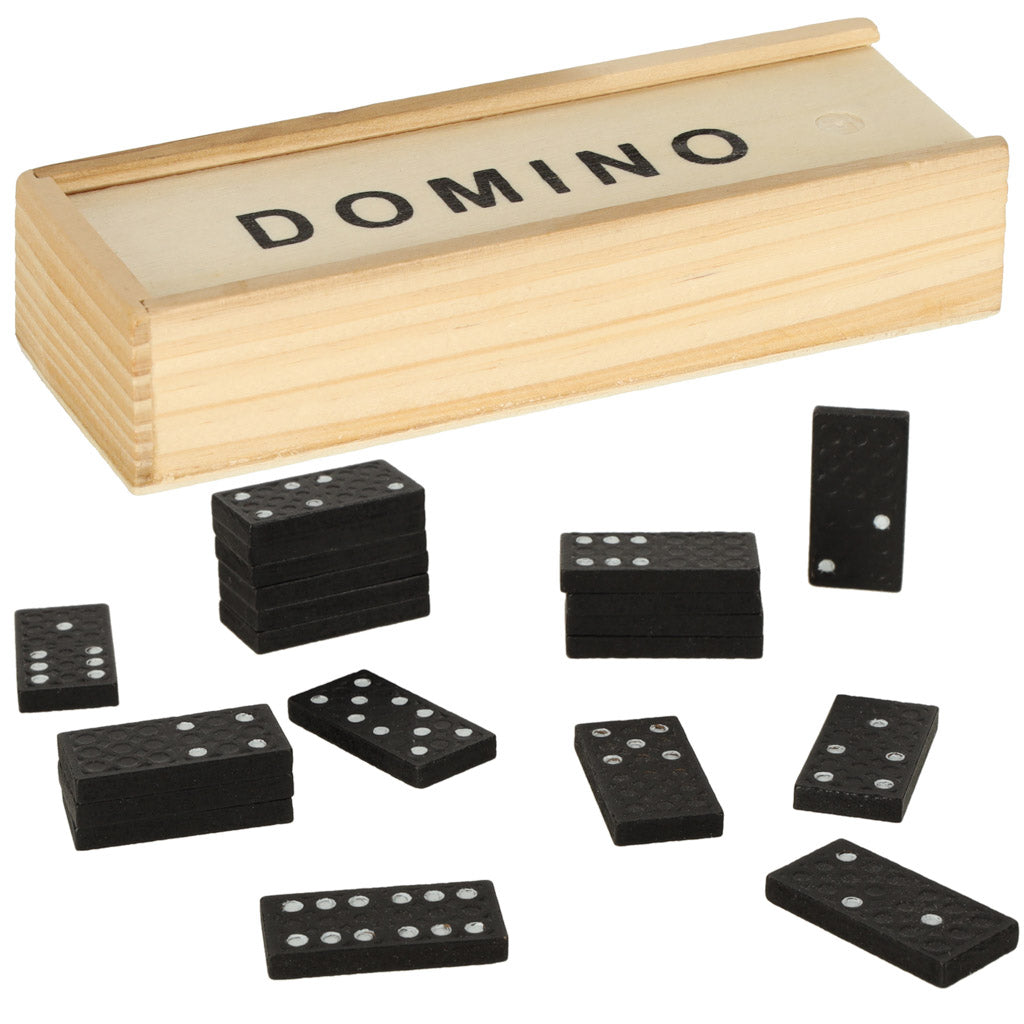Klasyczne Domino Drewniane w Pudełku Tradycyjne Super Prezent
