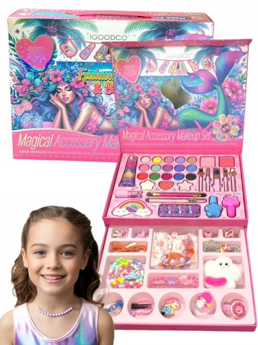 Zestaw Kosmetyków Makeup do Malowania Makijażu i Paznokci dla Dzieci XXL
