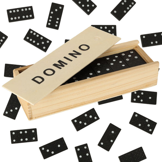 Klasyczne Domino Drewniane w Pudełku Tradycyjne Super Prezent