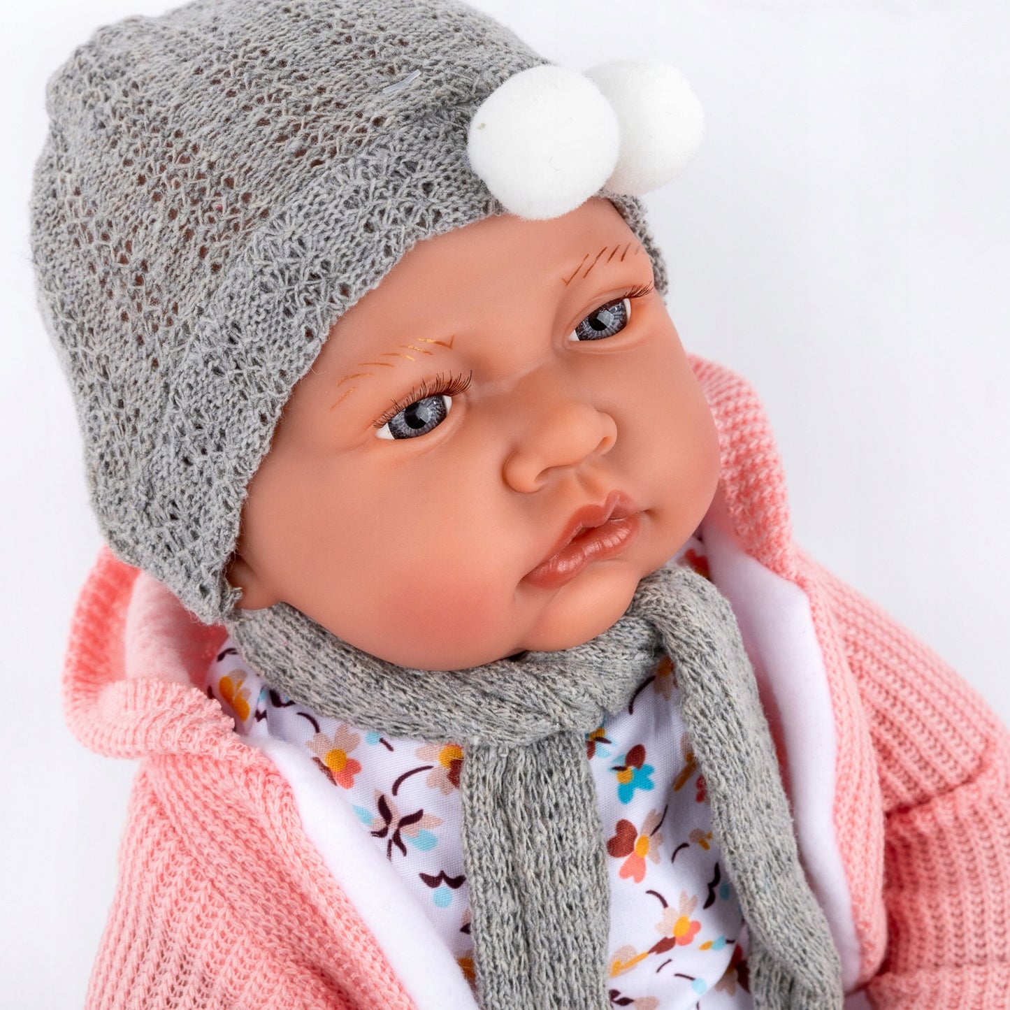 Lalka Bobas Duża Interaktywna Realistyczna Smoczek Kinderplay Mówi 41 cm
