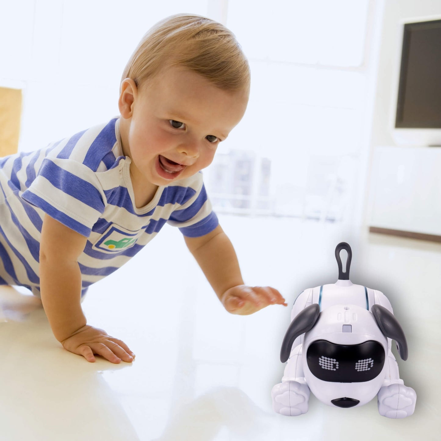 Inteligentny Interaktywny Piesek Zdalnie Sterowany Robopiesek Chodzi Komendy